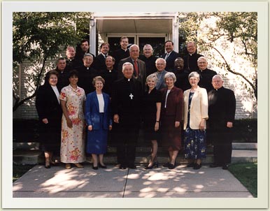 Photo of Cardinal Maida, the MCC Board of Directors, and other important personnel