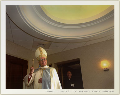 Photo of Cardinal Maida at the ceremony blessing the Conference&rsquo;s new location