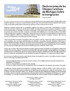 Declaraciones de los Obispos Cat&oacute;licos de Michigan Sobre la Inmigraci&oacute;n